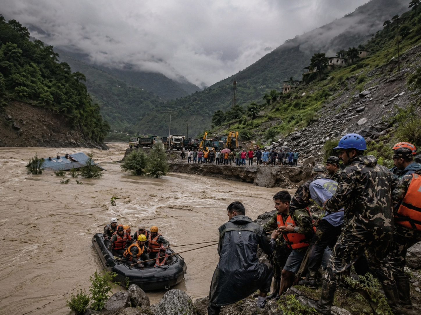 Inundacion en el Himalaya deja a 359 muertos y 100